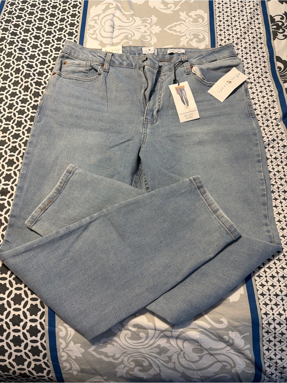 Light Blue Women's Jeans by True Craft - Classic Straight Fit